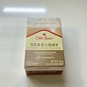 NWT Old Spice Seas the Day Eucalyptus and Coconut Cream Bar Soap 5oz